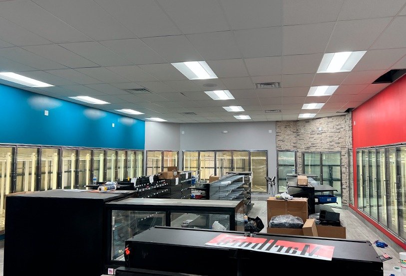 Commercial Suspended Drop Ceiling Grid in Austin Office Building